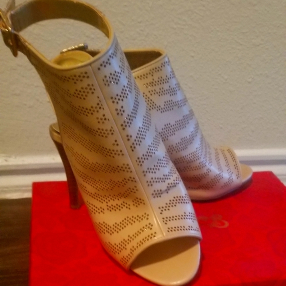 Gold Slingback Heels